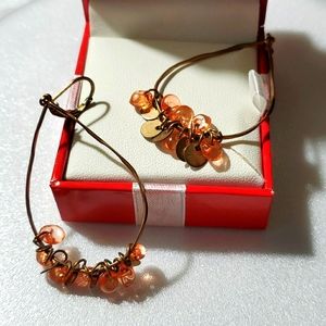 Peach Dangling Earrings